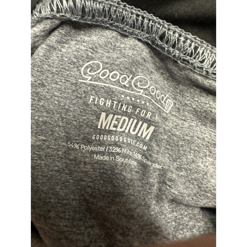 Good Good Golf Performance Hoodie Mens M Gray Stretch Pullover Pocket - Picture 2 of 7